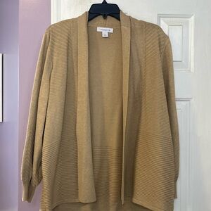 Liz Claiborne tan PXL Cardigan Sweater
